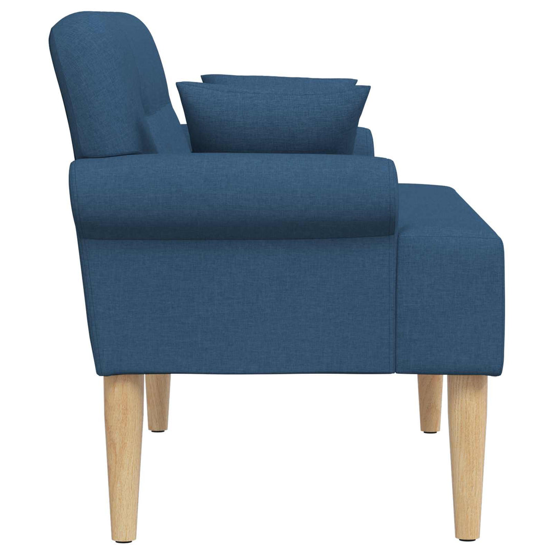 Loveseat Med Knapprapport Blå 120 X 65 X 79 Cm Tyg