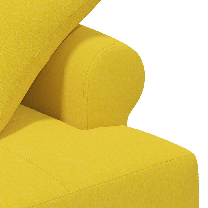 Loveseat Med Knapprapport Ljus Gul 120 X 65 X 79 Cm Tyg