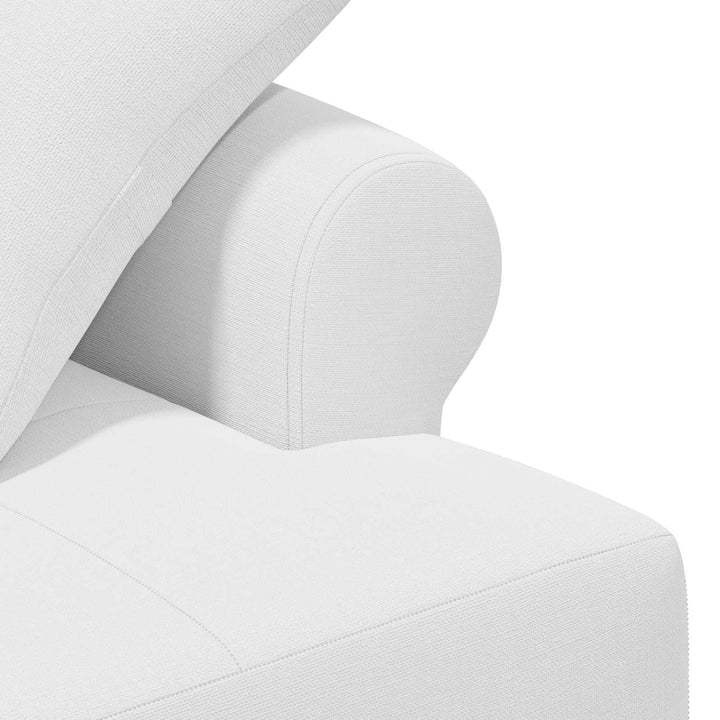 Loveseat Med Knapprapport Vit 120 X 65 X 79 Cm Tyg
