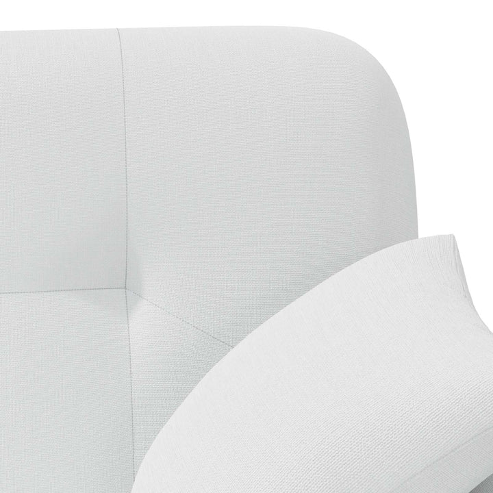 Loveseat Med Knapprapport Vit 120 X 65 X 79 Cm Tyg