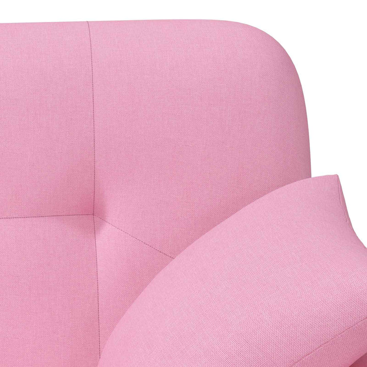 Loveseat Med Knapprapport Rosa 120 X 65 X 79 Cm Tyg