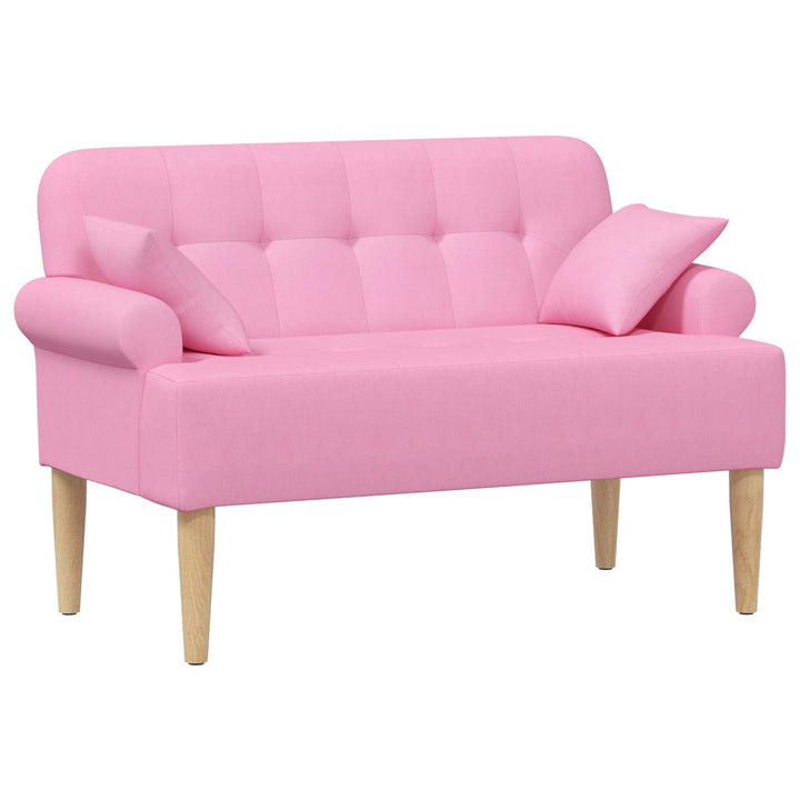 Loveseat Med Knapprapport Rosa 120 X 65 X 79 Cm Tyg