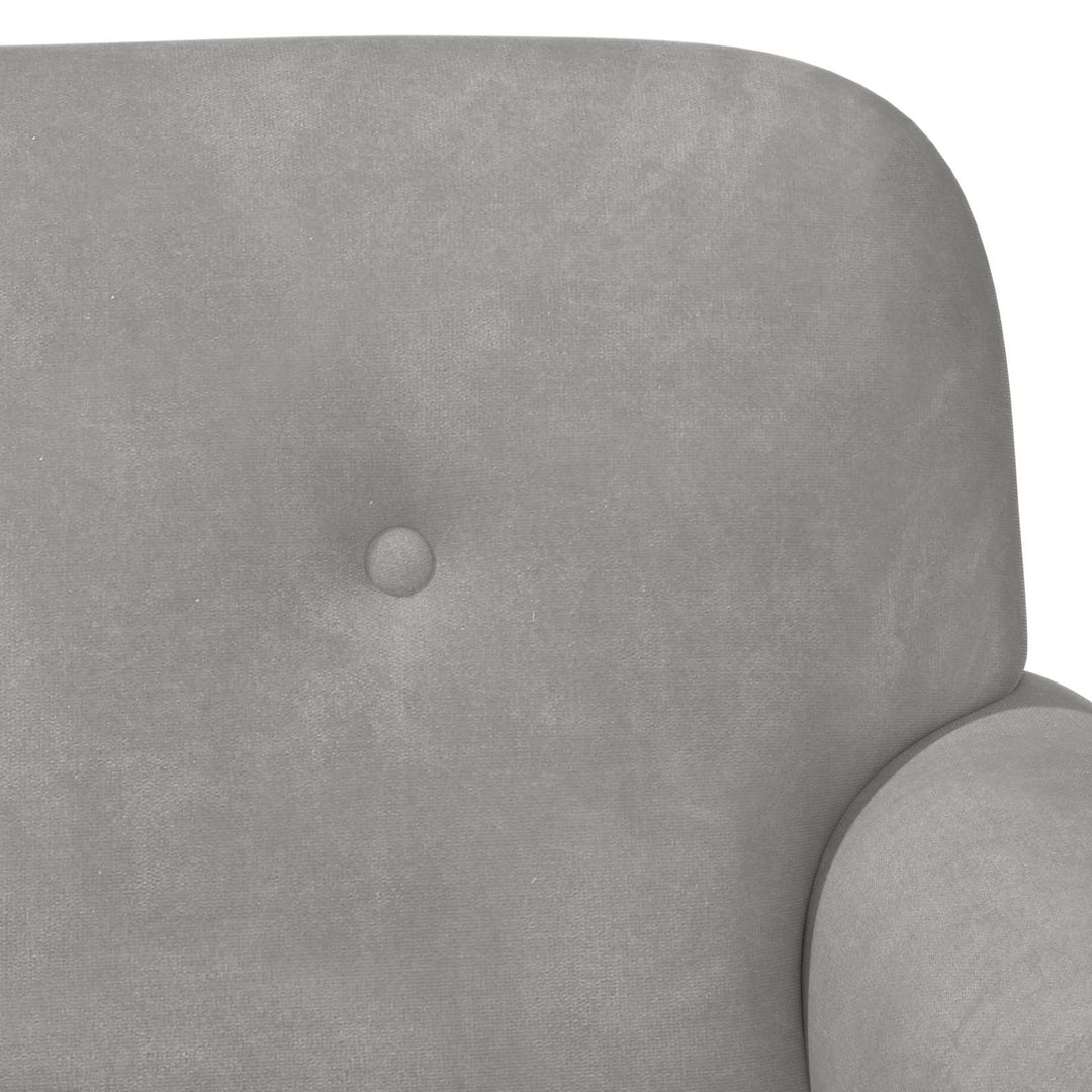 Loveseat Med Knapprapport Ljusgrå 120 X 66 X 78 Cm Sammet (V)