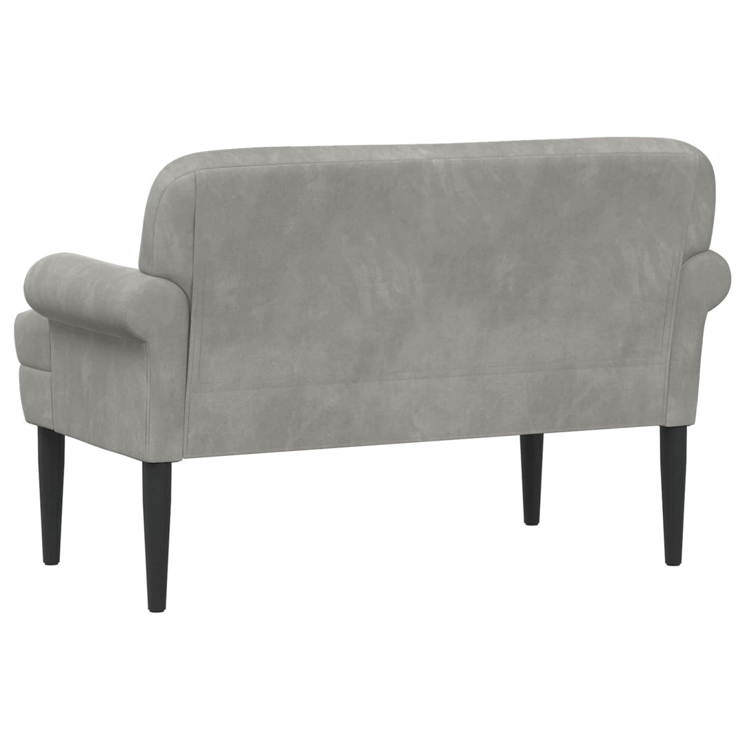 Loveseat Med Knapprapport Ljusgrå 120 X 66 X 78 Cm Sammet (V)