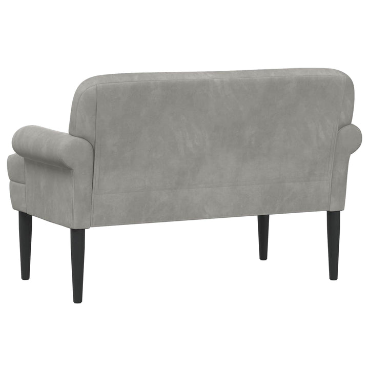 Loveseat Med Knapprapport Ljusgrå 120 X 66 X 78 Cm Sammet (V)