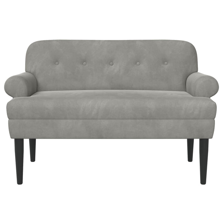 Loveseat Med Knapprapport Ljusgrå 120 X 66 X 78 Cm Sammet (V)
