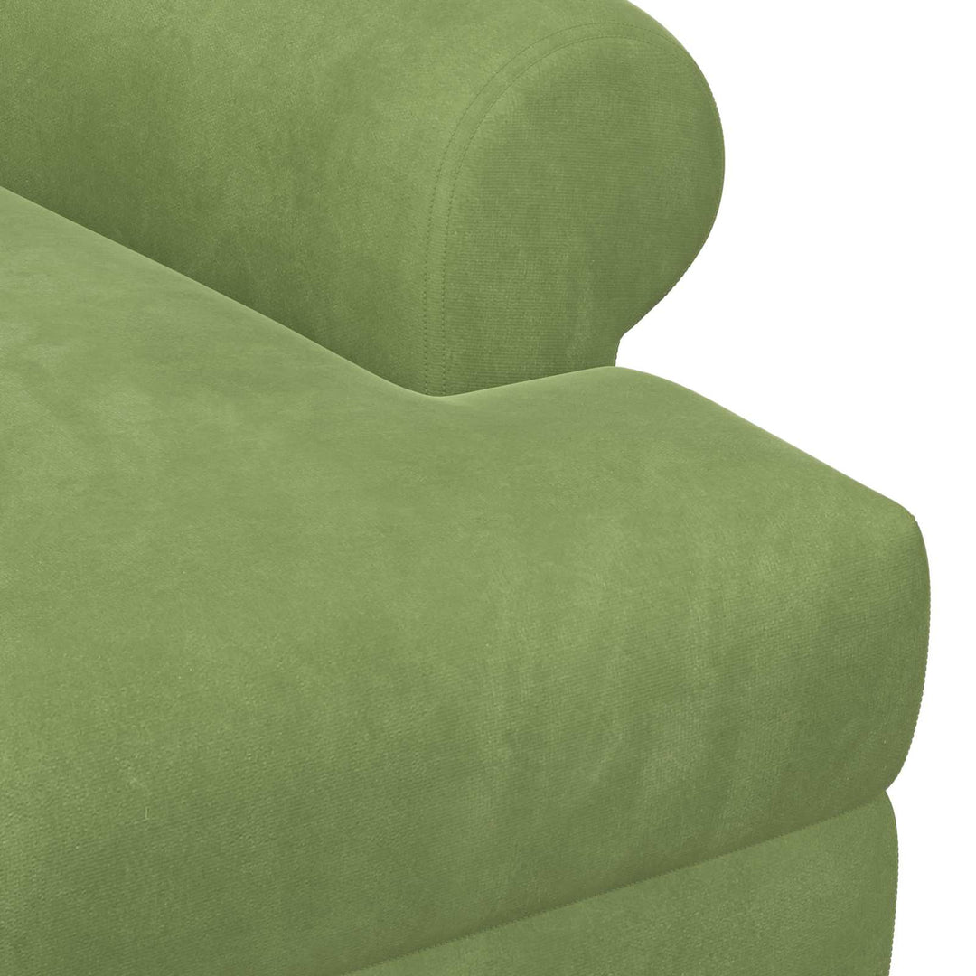 Loveseat Med Knapprapport Ljusgrön 120 X 66 X 78 Cm Sammet (V)