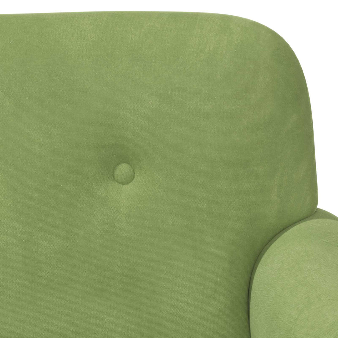 Loveseat Med Knapprapport Ljusgrön 120 X 66 X 78 Cm Sammet (V)