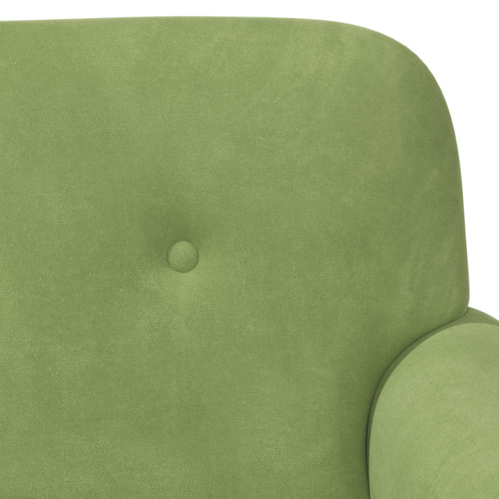 Loveseat Med Knapprapport Ljusgrön 120 X 66 X 78 Cm Sammet (V)