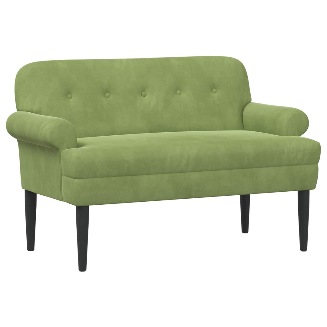 Loveseat Med Knapprapport Ljusgrön 120 X 66 X 78 Cm Sammet (V)