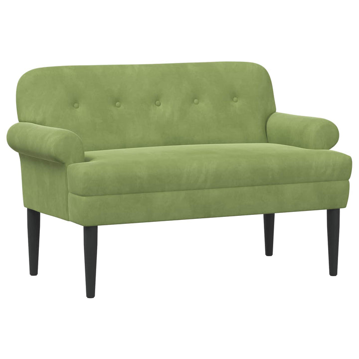 Loveseat Med Knapprapport Ljusgrön 120 X 66 X 78 Cm Sammet (V)