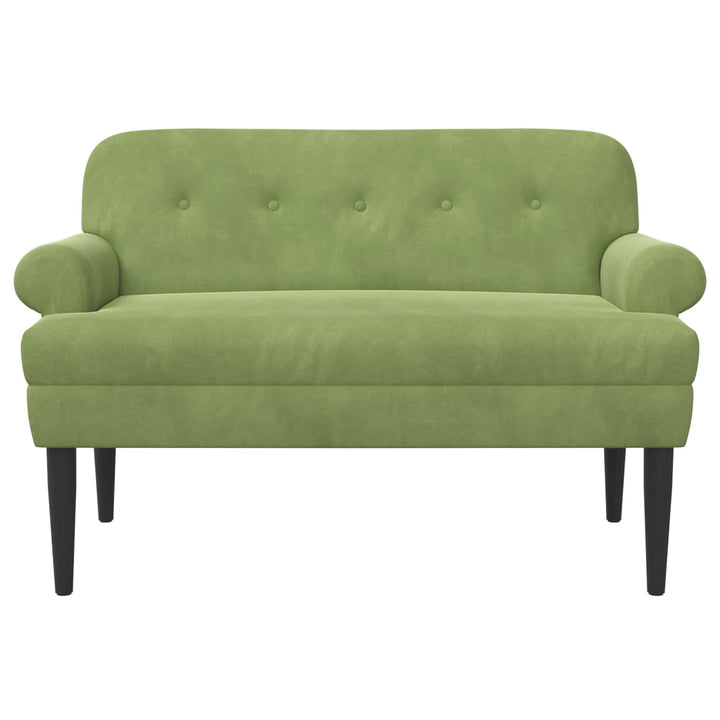 Loveseat Med Knapprapport Ljusgrön 120 X 66 X 78 Cm Sammet (V)