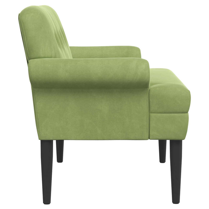 Loveseat Med Knapprapport Ljusgrön 120 X 66 X 78 Cm Sammet (V)