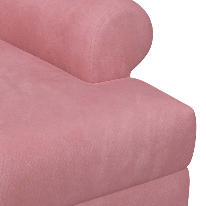 Loveseat Med Knapprapport Rosa 120 X 66 X 78 Cm Sammet (V)