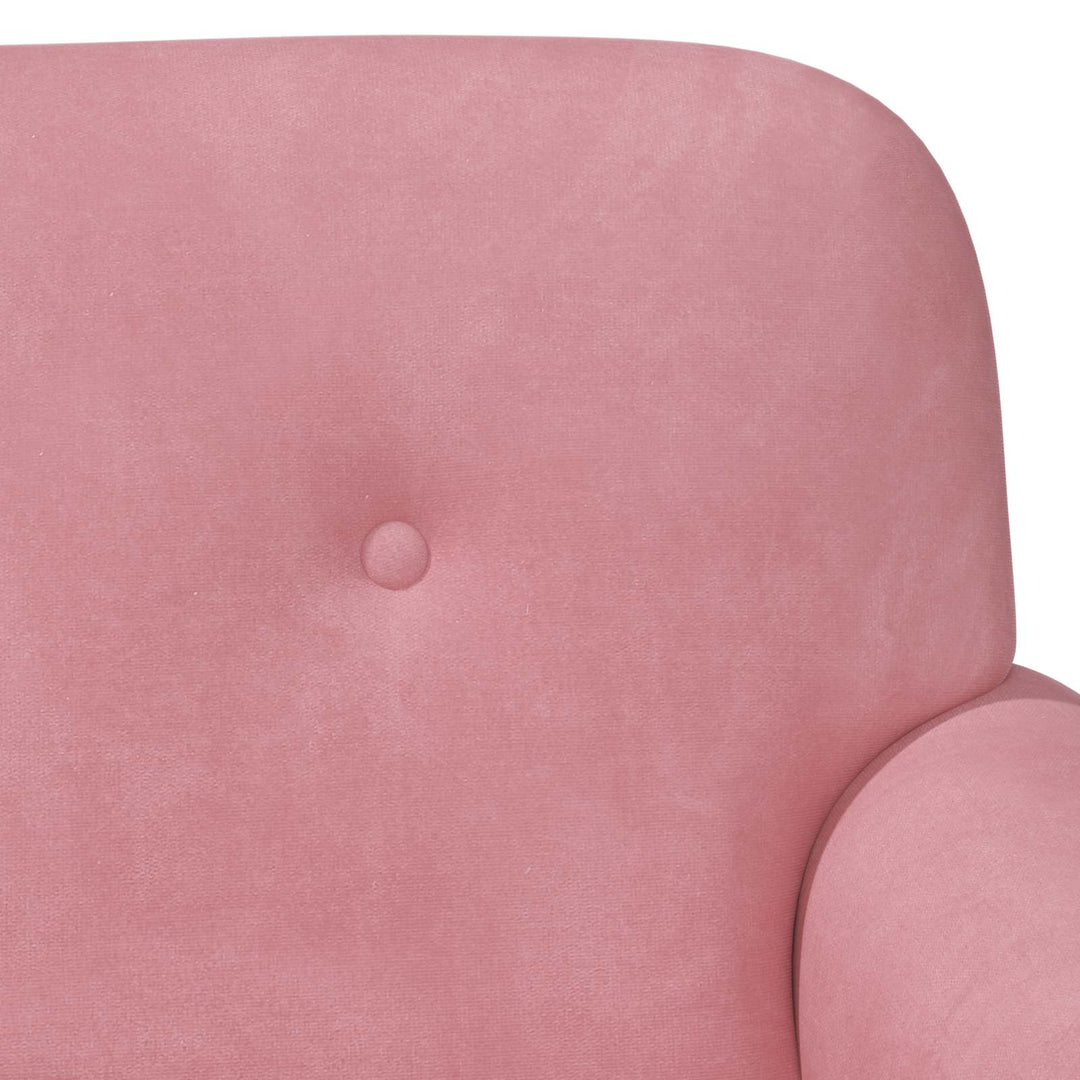 Loveseat Med Knapprapport Rosa 120 X 66 X 78 Cm Sammet (V)