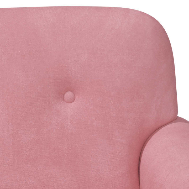 Loveseat Med Knapprapport Rosa 120 X 66 X 78 Cm Sammet (V)