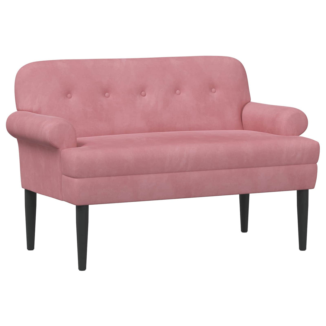 Loveseat Med Knapprapport Rosa 120 X 66 X 78 Cm Sammet (V)