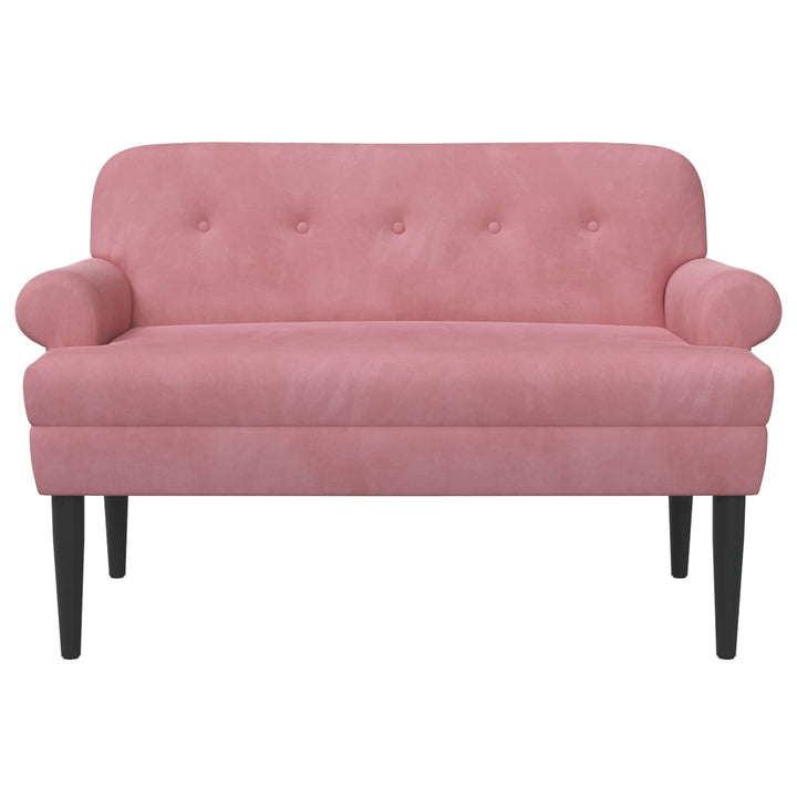 Loveseat Med Knapprapport Rosa 120 X 66 X 78 Cm Sammet (V)