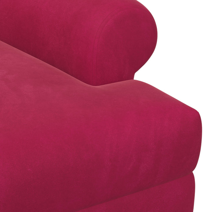 Loveseat Med Knapprapport Vinröd 120 X 66 X 78 Cm Sammet (V)