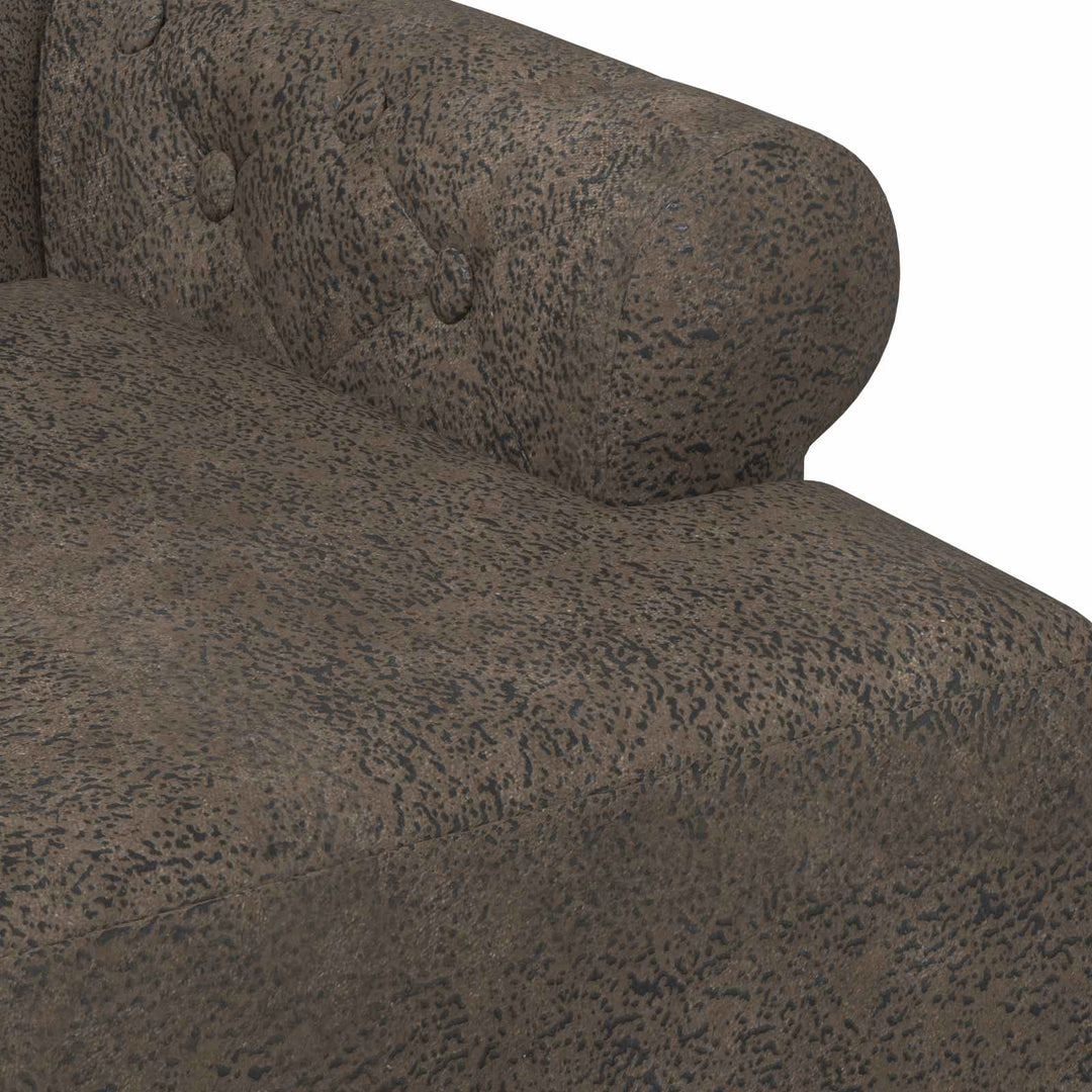 Loveseat Med Knapprapport Mörkgrå 120 X 65 X 78 Cm