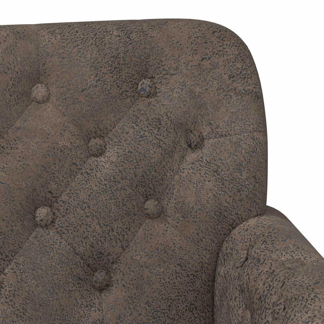 Loveseat Med Knapprapport Mörkgrå 120 X 65 X 78 Cm