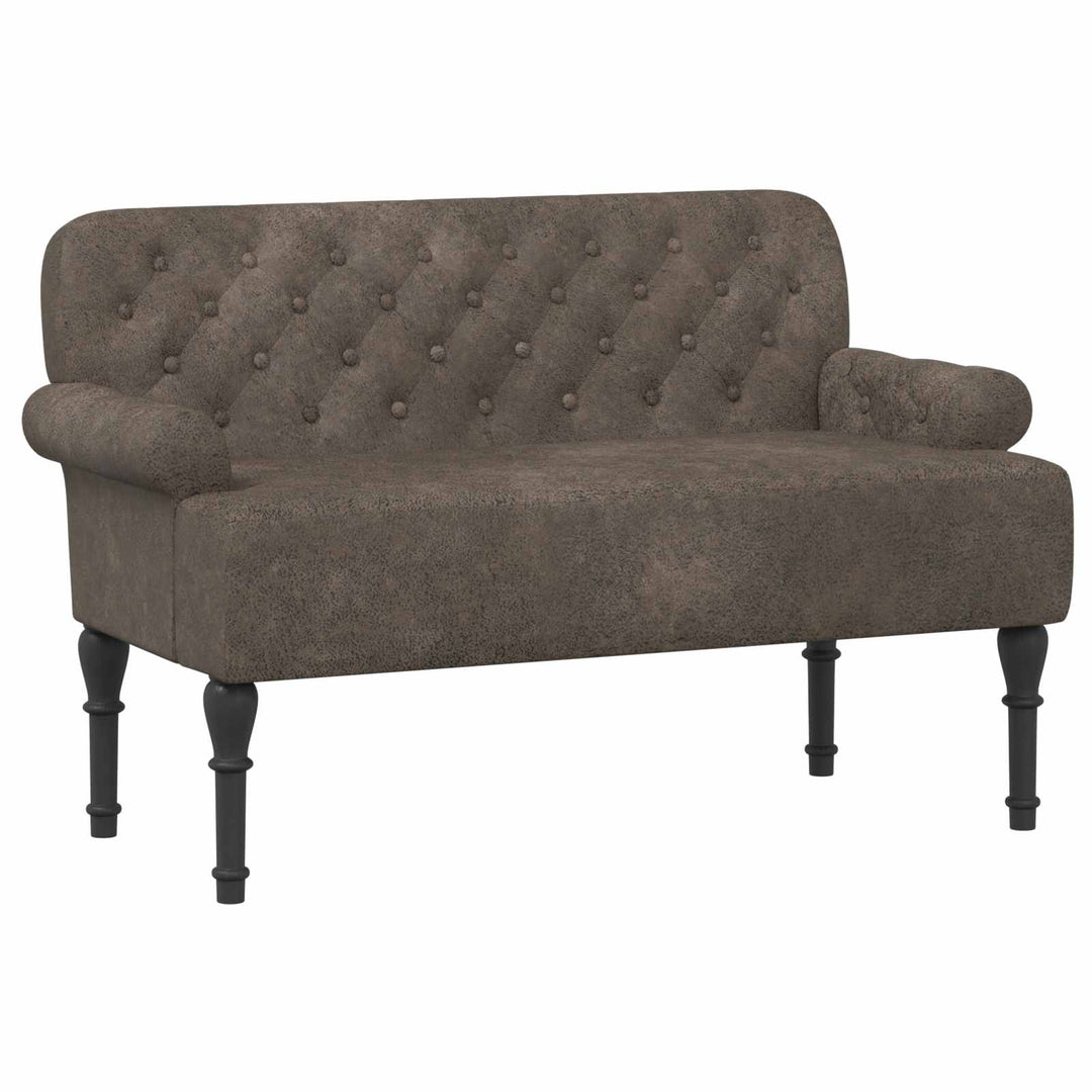 Loveseat Med Knapprapport Mörkgrå 120 X 65 X 78 Cm