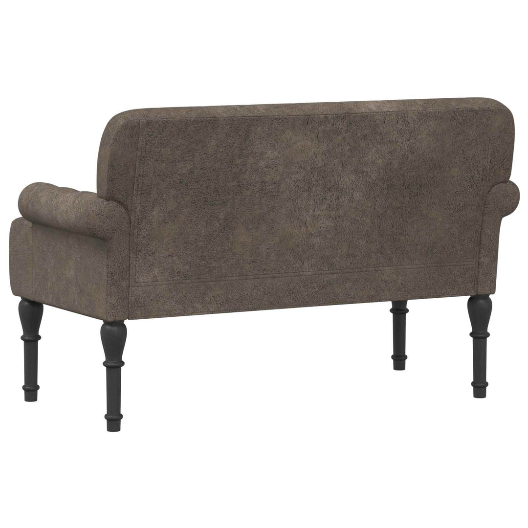 Loveseat Med Knapprapport Mörkgrå 120 X 65 X 78 Cm