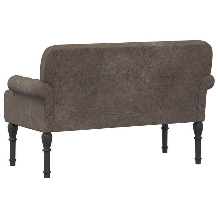 Loveseat Med Knapprapport Mörkgrå 120 X 65 X 78 Cm