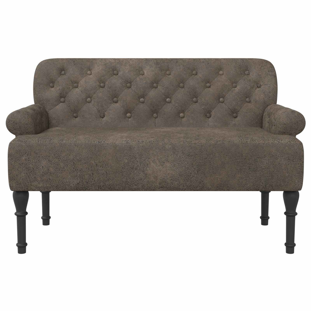 Loveseat Med Knapprapport Mörkgrå 120 X 65 X 78 Cm