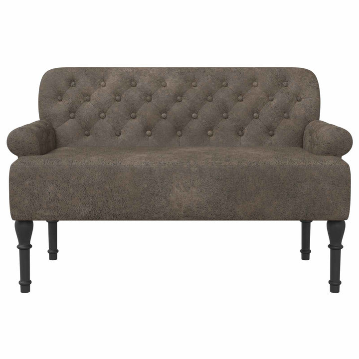 Loveseat Med Knapprapport Mörkgrå 120 X 65 X 78 Cm
