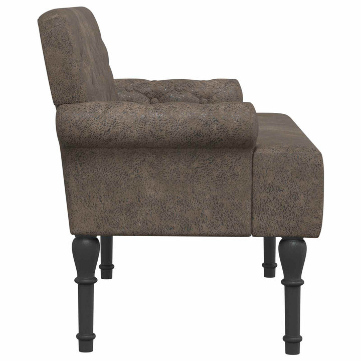 Loveseat Med Knapprapport Mörkgrå 120 X 65 X 78 Cm