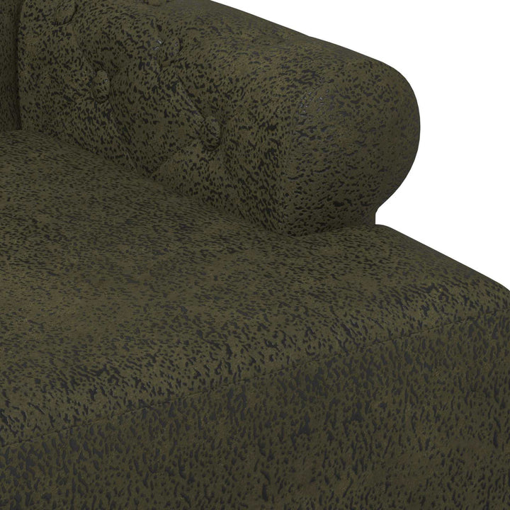 Loveseat Med Knapprapport Armégrön 120 X 65 X 78 Cm