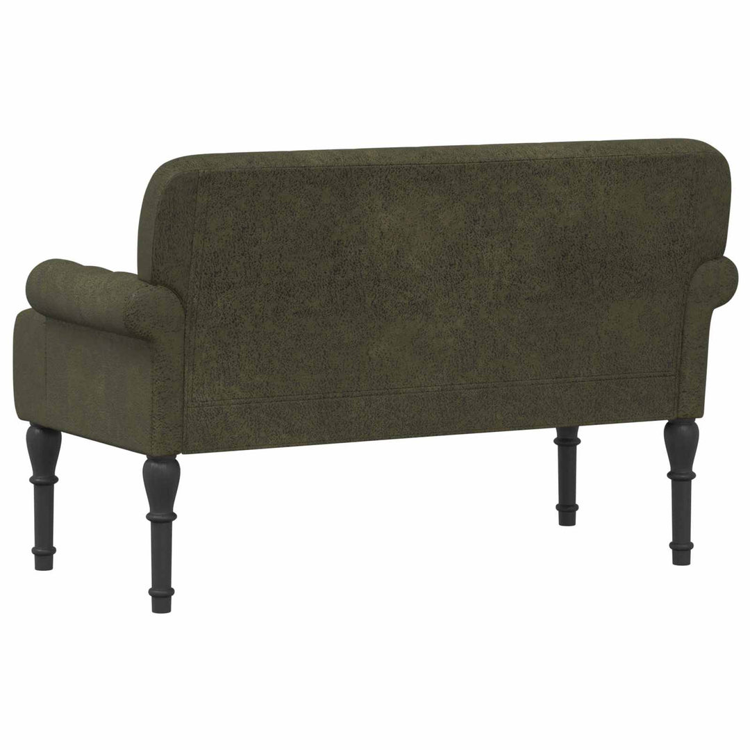 Loveseat Med Knapprapport Armégrön 120 X 65 X 78 Cm