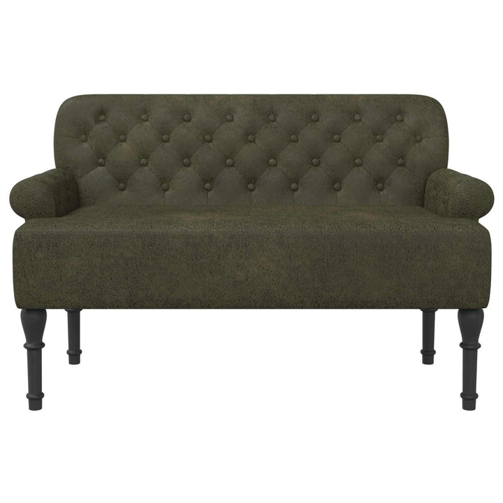 Loveseat Med Knapprapport Armégrön 120 X 65 X 78 Cm