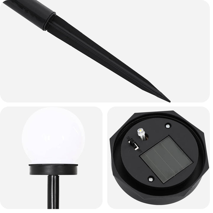 Utomhus Solcellslampor Med Markspik 8 St Varmvit 38,5 Cm Abs