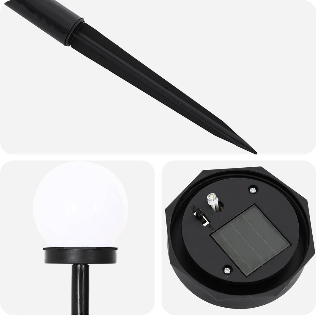 Utomhus Solcellslampor Med Markspik 8 St Varmvit 38,5 Cm Abs