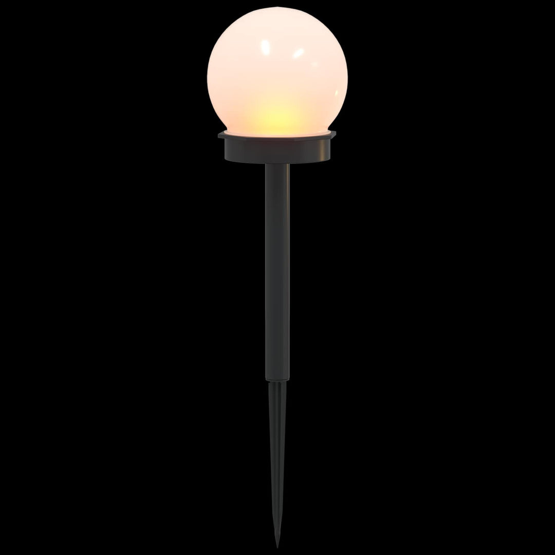 Utomhus Solcellslampor Med Markspik 8 St Varmvit 38,5 Cm Abs