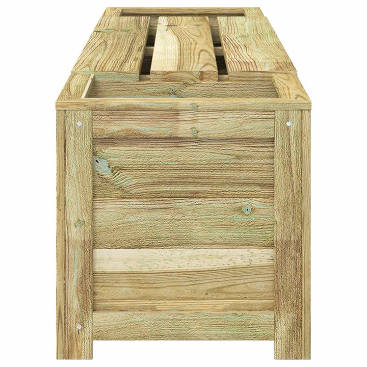 Förvaringsbänk För Trädgården Med Planter Impregnerat Furu
