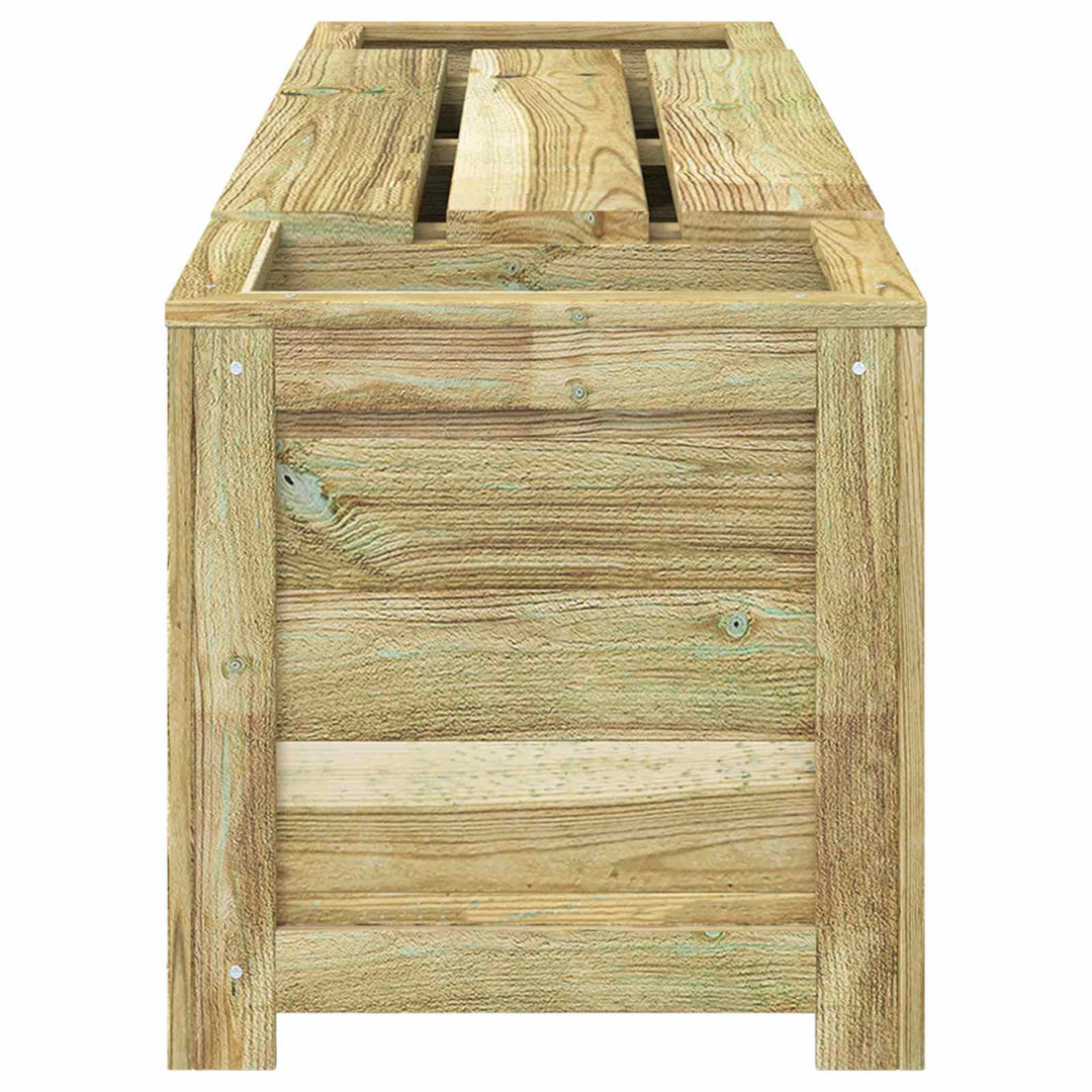 Förvaringsbänk För Trädgården Med Planter Impregnerat Furu