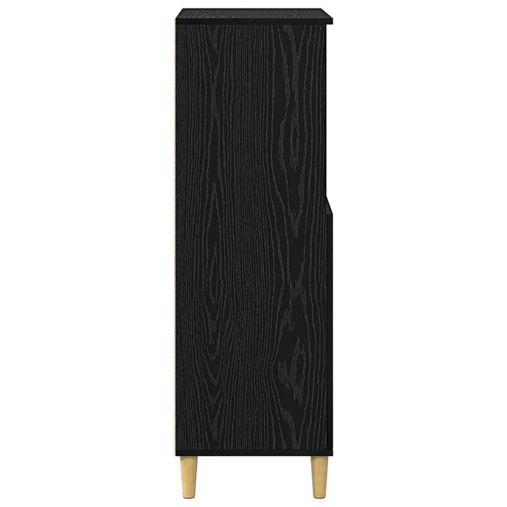 Skåp Svart Ek 60 X 36 X 110 Cm Konstruerat Trä