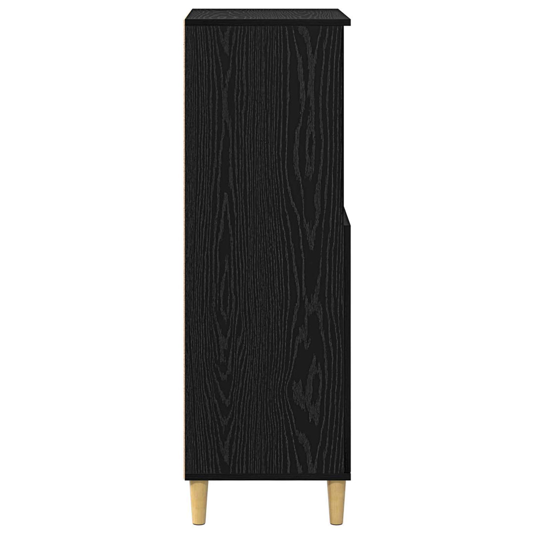 Skåp Svart Ek 60 X 36 X 110 Cm Konstruerat Trä