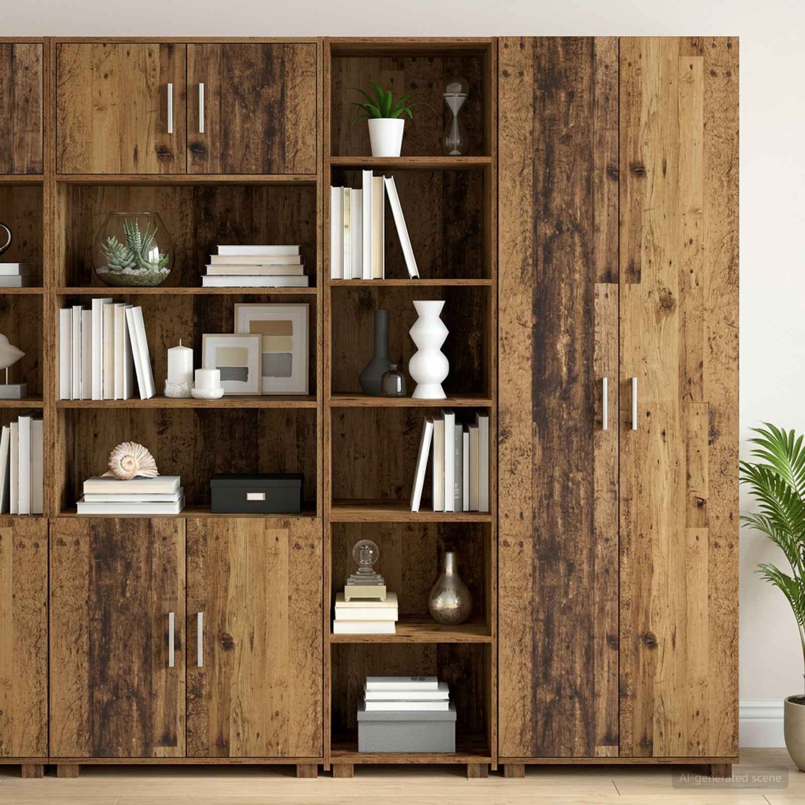 Sideboard Ekträ 45 X 41 X 185 Cm Konstruerat Trä