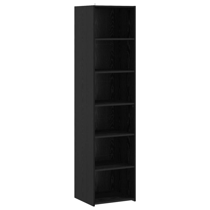 Sideboard Svart Ek 45 X 41 X 185 Cm Konstruerat Trä