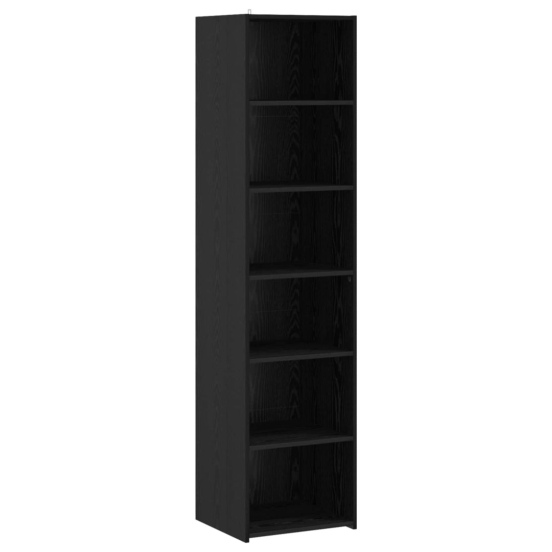 Sideboard Svart Ek 45 X 41 X 185 Cm Konstruerat Trä