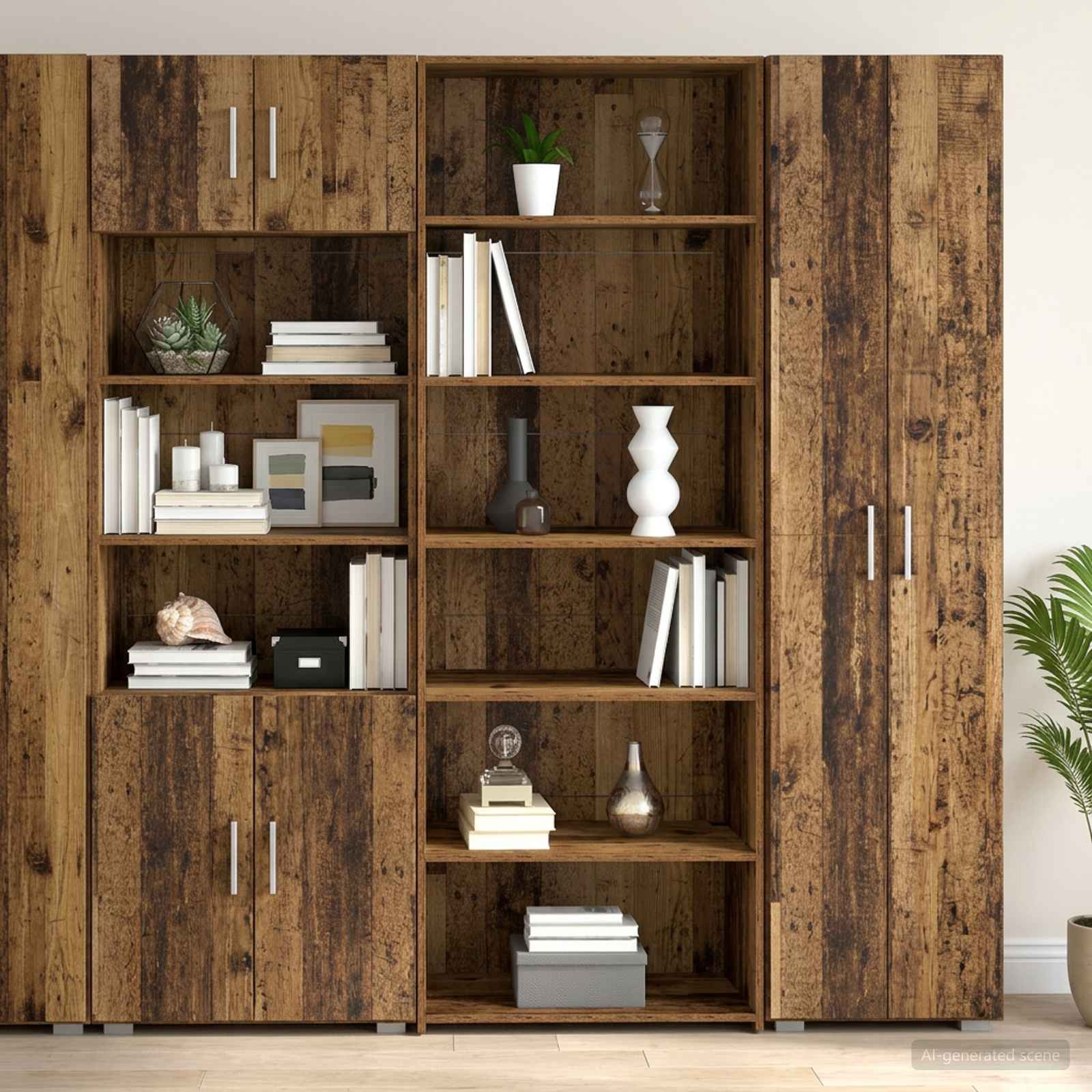Sideboard Ekträ 70 X 41 X 185 Cm Konstruerat Trä