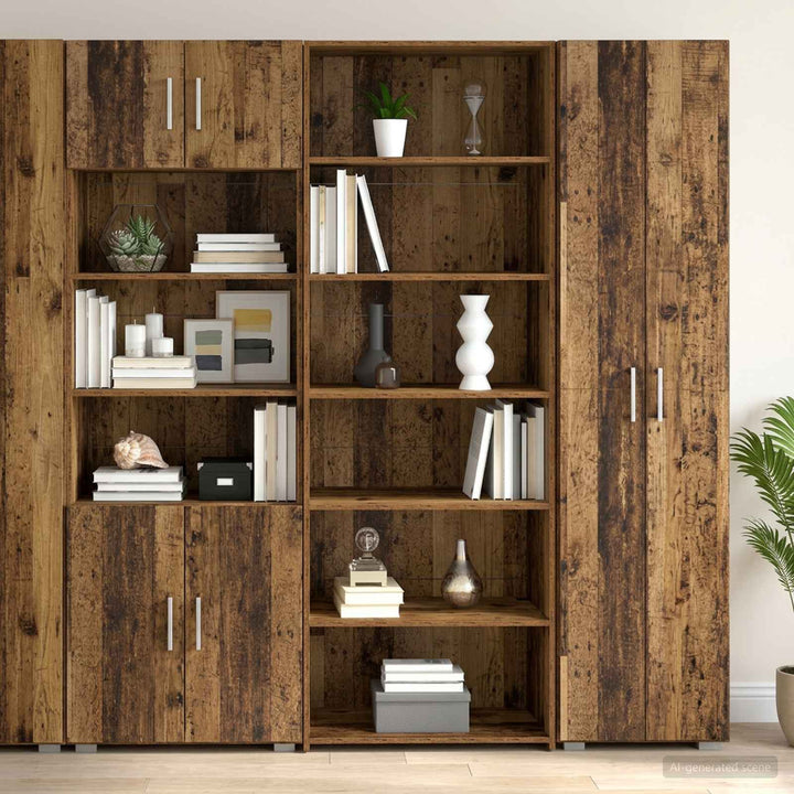 Sideboard Ekträ 70 X 41 X 185 Cm Konstruerat Trä