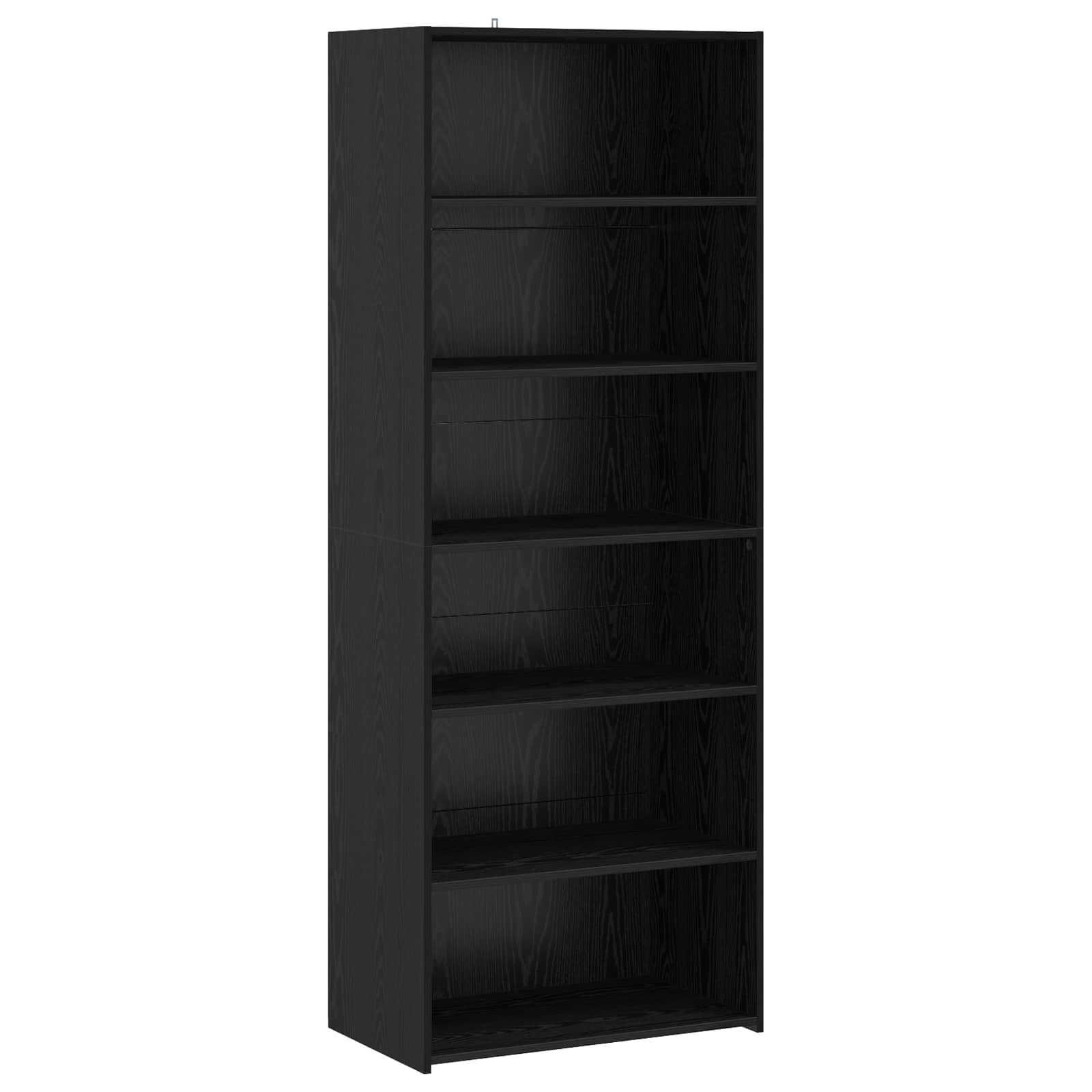 Sideboard Svart Ek 70 X 41 X 185 Cm Konstruerat Trä