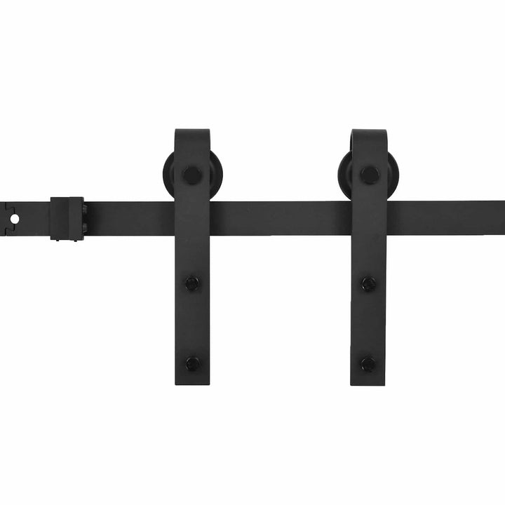 Skjutdörr Naturlig Och Svart 85 X 210 Cm Massiv Furuträdörr