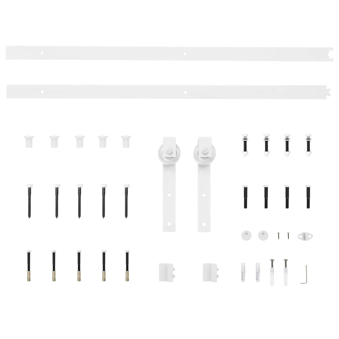 Skjutdörr Naturlig Och Vit 85 X 210 Cm Massiv Furuträdörr
