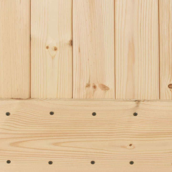 Skjutdörr Naturlig Och Vit 85 X 210 Cm Massiv Furuträdörr